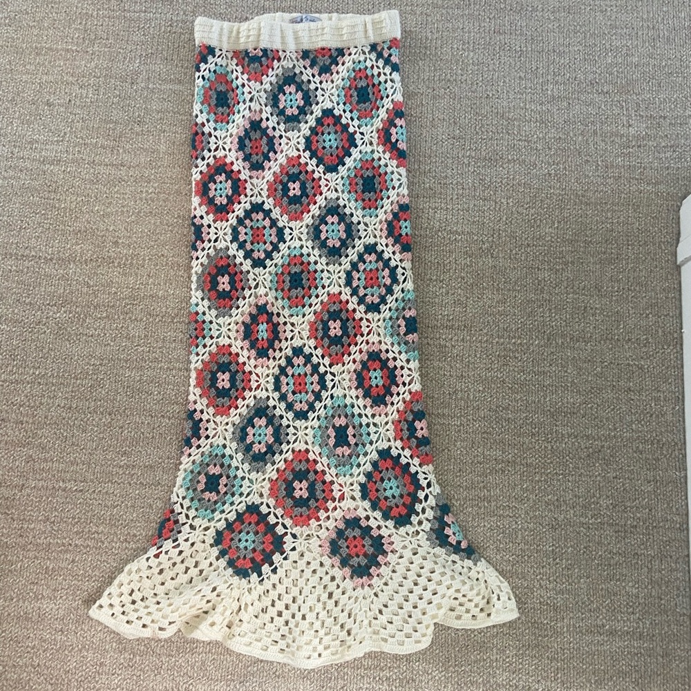 My Beachy Side Crochet midi skirt